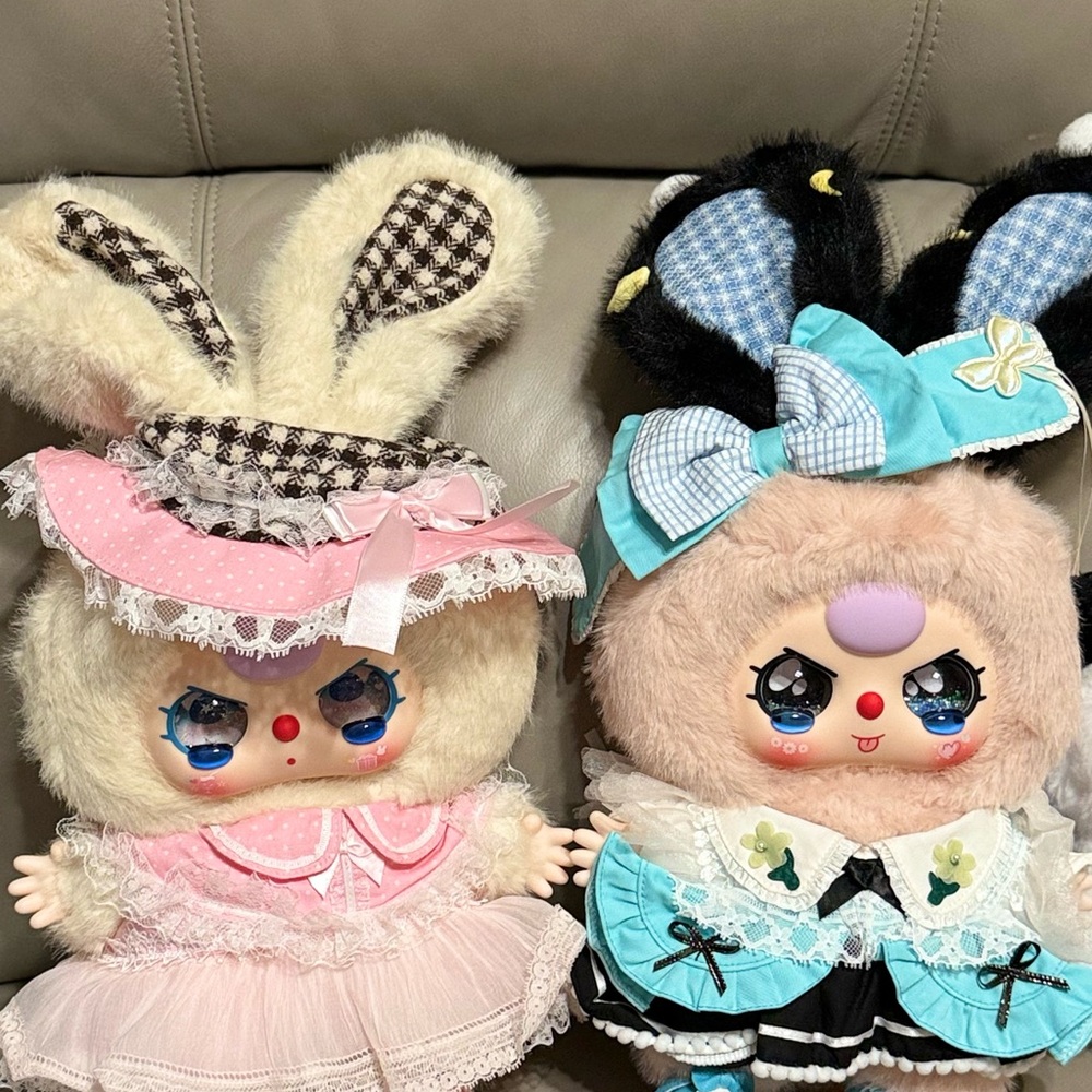 Rare Baby Three Lolita 400% plush, pink and cream